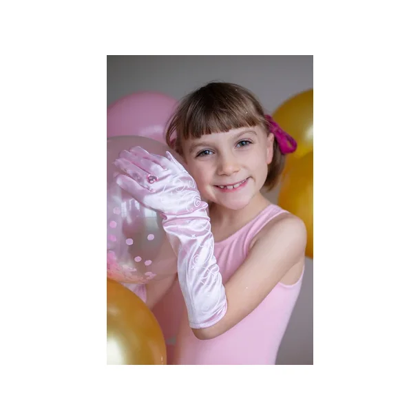 binde belastning vask Prinsesse hansker lyserøde - Tilbehør til udklædning - Klovnen Tulle's  legetøj