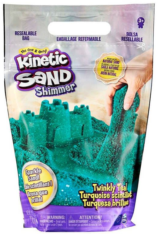spektrum Tilkalde eftertiden Kinetic Sand Glitter sand Grøn med Glitter - Kinetic sand, Fluffy sand,  Macig sand - Klovnen Tulle's legetøj