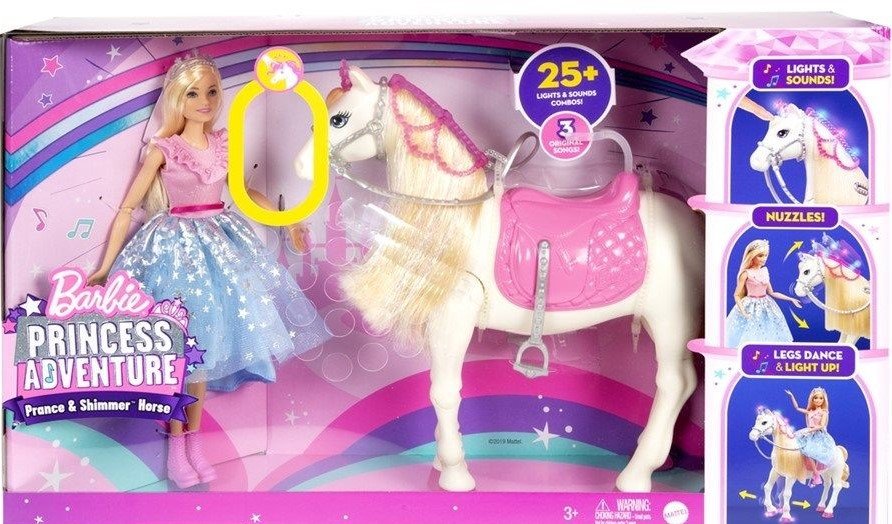 Barbie prinsesse feature Hest - Barbie og Ken dukker - Klovnen legetøj